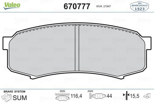 ARKA FREN BALATASI LAND CRUISER 4.2 TD - VALEO - OEM 0446660010