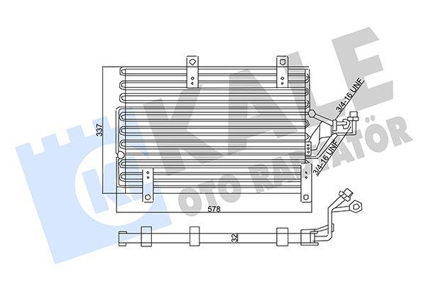 KONDENSER ALFA ROMEO 145-146-155-FIAT BARCHETTA-CO - KALE - OEM 46531411