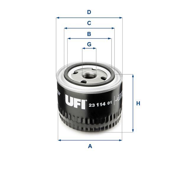 YAĞ FİLTRESİ R12 1300-R9 (81-89)-R12 (69-80) - UFI - OEM 7700538153