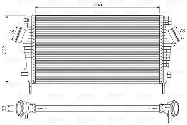 TURBO RADYATÖRÜ (INTERCOOLER) INSIGNIA A 09>17 1.6 CDTI LET-DTH-DTJ 2.0 DTH-NFT-NHT-DTR (AL/PL/BRZ) 2.8 NET-NER (665x361.7x32) - VALEO - OEM 1302647