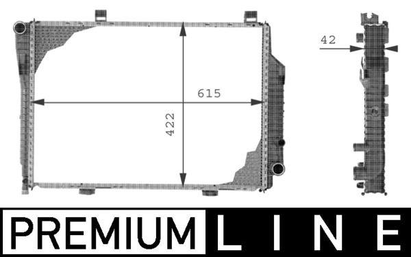 Kühlmittelkühler MB C-CL. (W202) — MAHLE CR230000P - MAHLE