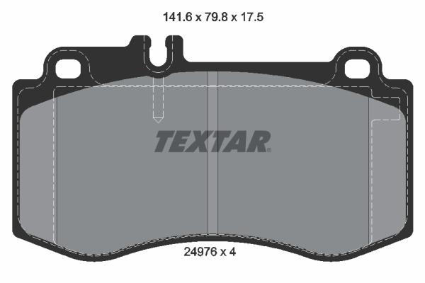 FREN BALATASI ON MERCEDES W212 S212 C218 X218 - TEXTAR - OEM A0004208204