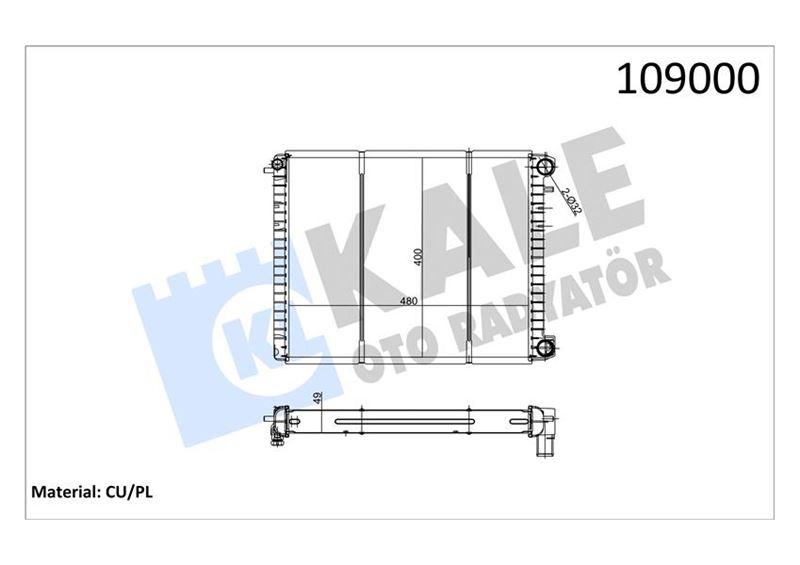 RADYATOR R19 1.8 GTS GTD INJ 1.9D 2 SIRA CU+PL - KALE - OEM 7702253649