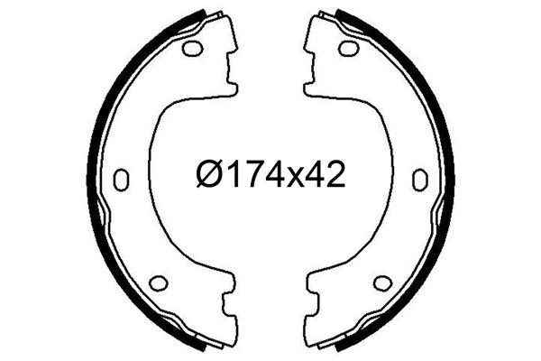 FREN BALATASI ARKA (PARK FRENI) MERCEDES SPRINTER B906 . VW CRAFTER 30-35-50 CIFT TEKER - VALEO - OEM A9064200420