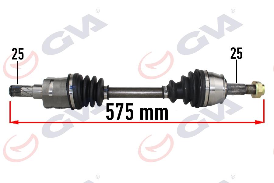 KOMPLE AKS SOL CORSA D 1.3 CDTI 06=> (DTH) (575mm) - GVA - OEM 374791