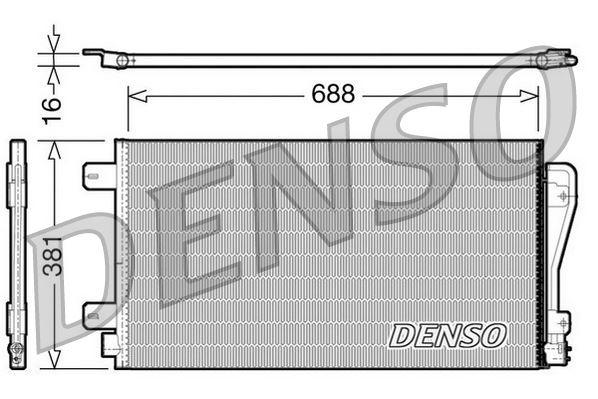KLİMA RADYATÖRÜ RENAULT MASTER II 01>06 OPEL MOVANO 00>06 1.9 dCi 2.2 dCi 2.5 dCi (690x376x16) (AL/AL) - DENSO - OEM 7701049665