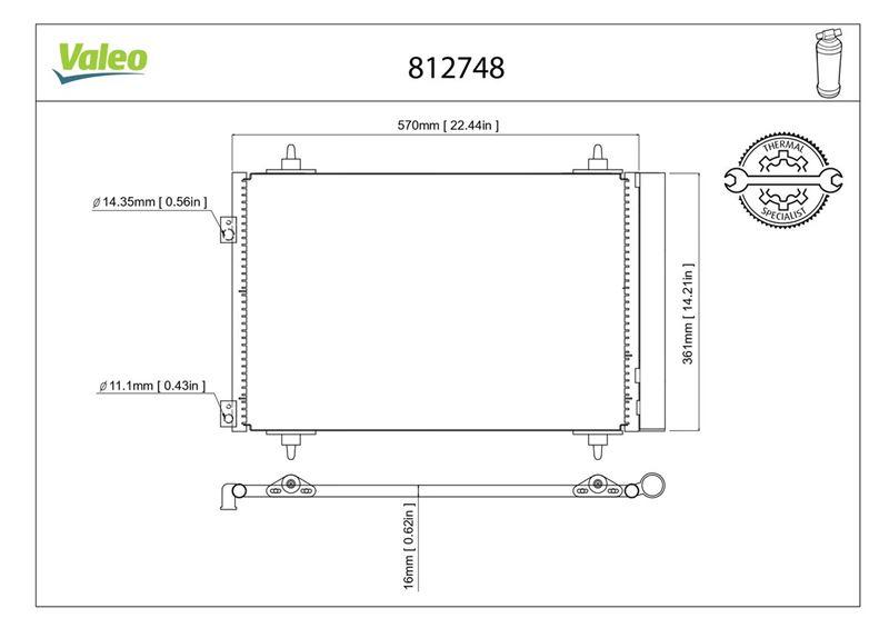 KONDENSER 307 1.6 L 16V - VALEO - OEM 6455-CX