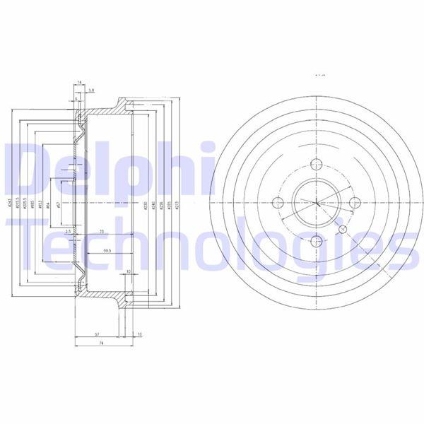 ARKA FREN KAMPANASI COMBO B 1.2.1.4i.1.7D (94-01) ASCONA A-B-C-KADETT - DELPHI - OEM 568056