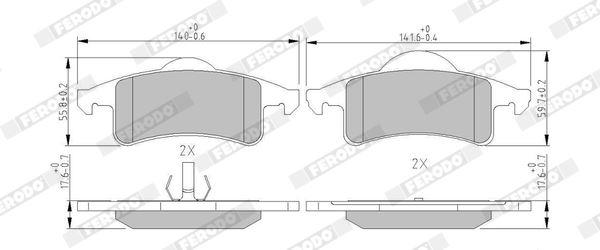ARKA BALATA JEEP GRAND CHEROKEE 2.5 TD 95-01 2.7CRD 01-05 3.1TD 4.0 4.7 99-05 - FERODO - OEM 5011970AA