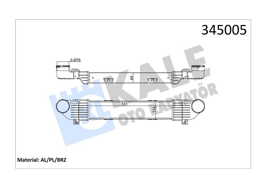 TURBOSARJ RADYATORU MERCEDES S-CLASS W220 99>05 - KALE - OEM A2205000000