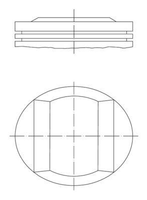 PISTON 90.16MM 0.25 VITO W202 S202-203 W210 E200 CL203 C180T-200T 1.8 2.0 M111.941/942/945/950/951 - MAHLE