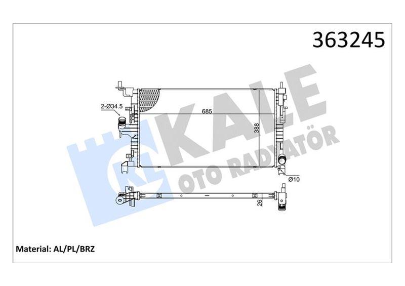 SU RADYATORU BRAZING 26MM DUSTER XJD 21=> (MT) - KALE - OEM 214105803R