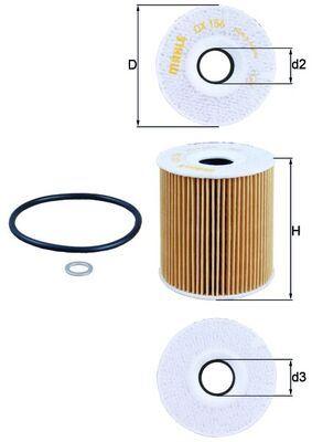 YAG FILTRESI BMW M57D30 E46 E39 E38 E53 . LAND ROVER RANGE ROVER III 306D1 L322 - MAHLE - OEM 11422247392