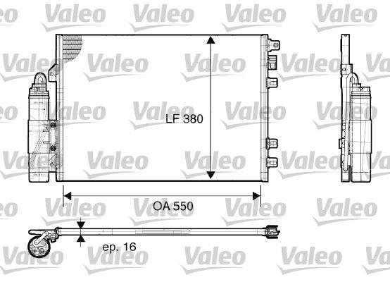 KLİMA RADYATÖRÜ KURUTUCU İLE (KONDANSER) RENAULT KANGOO 01> 1.2 1.5dCi - VALEO - OEM 8200708130