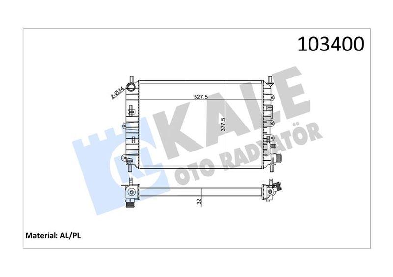 RADYATOR ESCORT CL 1.6 ZETEC (96 99) 2 SIRA AL+PL - KALE - OEM 94AT8005BA
