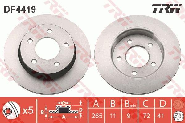 ARKA FREN DISKI AYNASI FOCUS II 04/> FOCUS II C MAX 03>07 C MAX 07/> 1.6TI 16V / 1.6TDCI / 1.8 MAZDA III 03> OLCU265 X 11×5 BIJON - TRW - OEM C24Y26251D