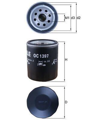 YAĞ FİLTRESİ BOXER-JUMPER-VIVARO C-ZAFIRA LIFE-P308-P508-P3008-P5008-EXPERT-JUMPY-C4-C5-TOYOTA PROACE 2.0 DW10 DTR-DTH-DTL BlueHDI-TDCI - MAHLE - OEM 9809532380