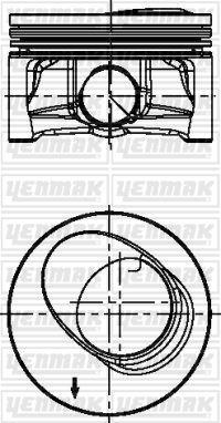 MOTOR PİSTON+SEGMAN (0.50) A3 II 1.2 TFSI-1.2 TSI IBIZA V-LEON-OCTAVIA-CADDY III-GOLF VI-JETTA IV-PO - YENMAK