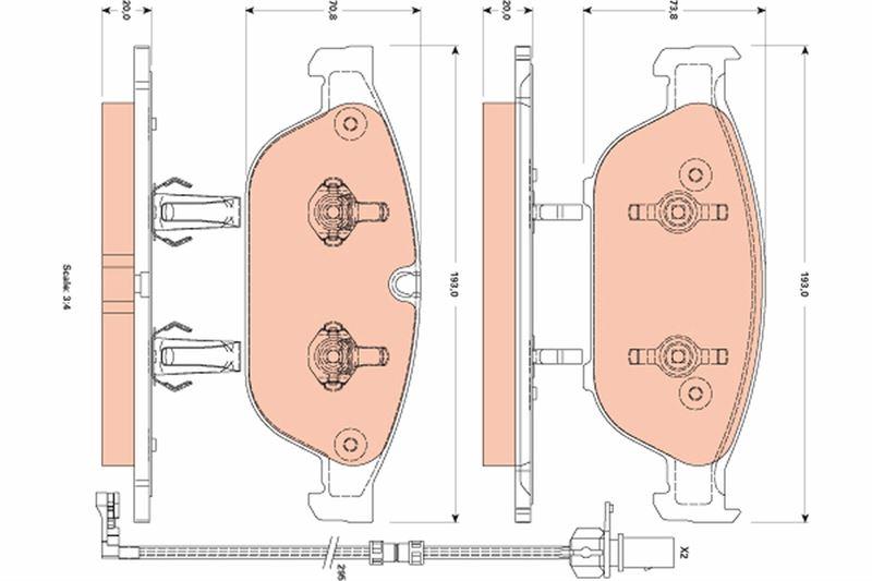 ÖN BALATA A6-A6 AVANT 2.8-2.0-3.0-A7 SPORTBACK 2.8-3.0 10/2010=> (1LL PR NUMARASI İÇİN) - TRW - OEM 4G0698151B