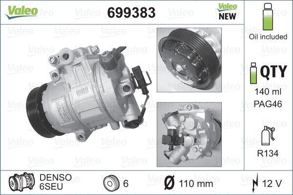 (x) KLİMA KOMPRESÖRÜ POLO-FABIA-IBIZA-CORDOBA 1.2-1.4 16V-1.4TDI-1.6TDI 02=> - VALEO - OEM 6Q0820803D