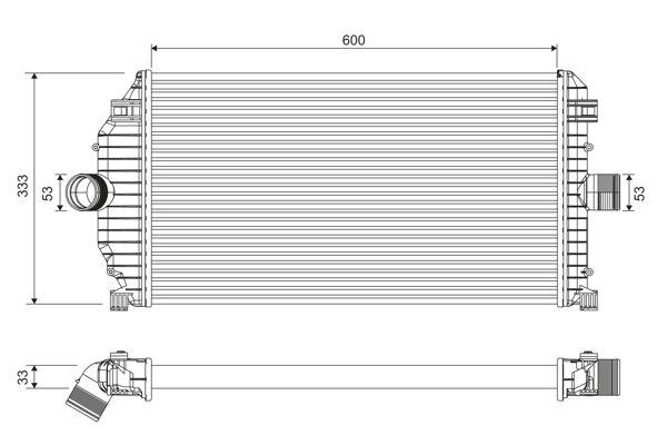 TURBO RADYATÖRÜ (INTERCOOLER) LGN I 1.9 DTİ-DCİ (97-01)-ESPACE 1.9 DTİ (99-02) - VALEO - OEM 7701045349