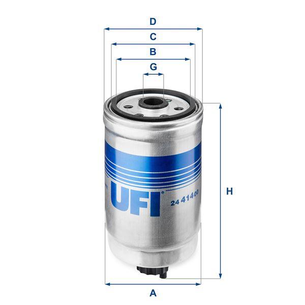 YAKIT FİLTRESİ PASSAT 1.9TDI (98-05)- A4 1.9TDI (00-01)- A6 1.9TDI (00-05) (OE) - UFI - OEM 8D0127435