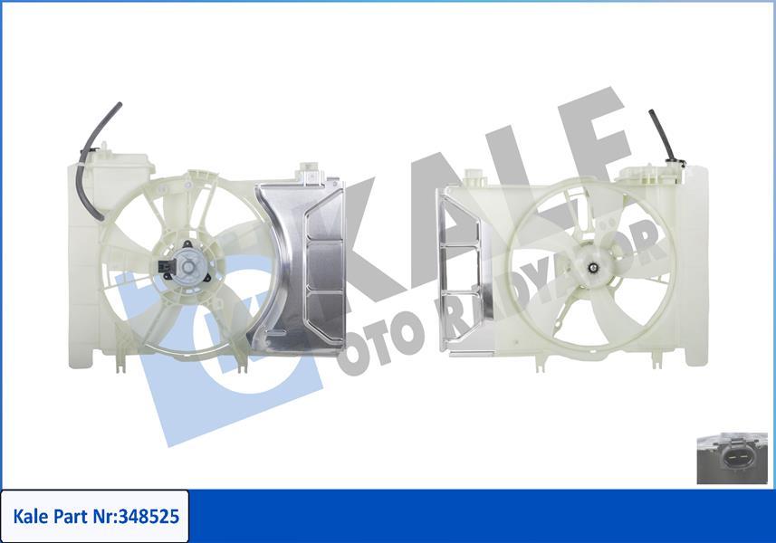 RADYATOR FANI KOMPLE TOYOTA YARIS 1.0 VVTI 2005 > - KALE - OEM 163600Q040