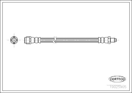 FREN HORTUMU ON MERCEDES W202 S202 W203 S203 CL203 C208 C209 W204 W210 S210 C207 R171 R172 - CORTECO - OEM A2044280435