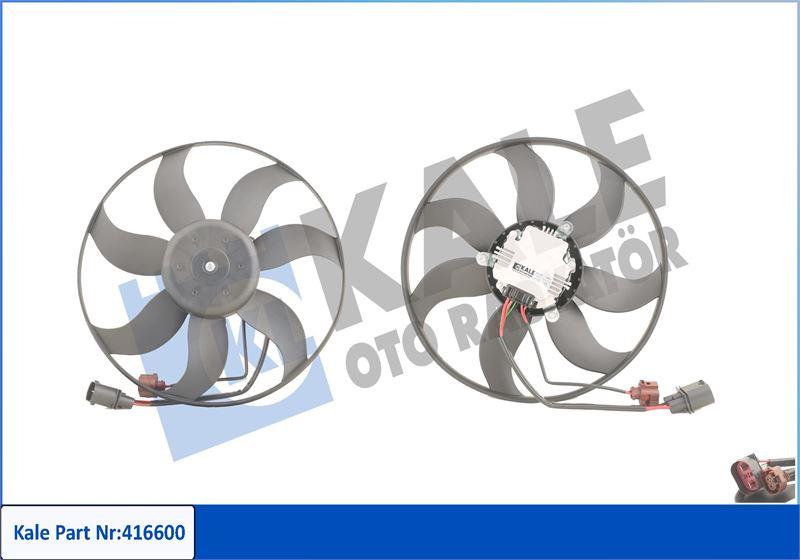 FAN MOTORU DAVLUMBAZSIZ SOL CADDYIII 1.4-1.4 16V-1.6 04=> GOLF V 1.4 TSI-1.6 FSI (03-08)(220W-363mm) - KALE - OEM 1K0959455P