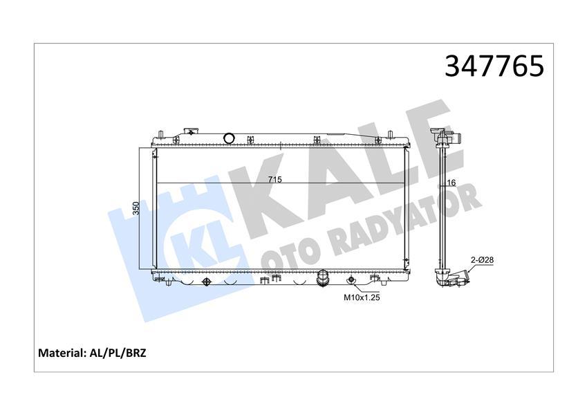 RADYATOR JAZZ III (MT) AL PL BRZ - KALE - OEM 19010RB0004