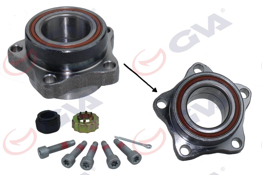 ÖN TEKER RULMANI ALÇAK TAVAN TRANSIT V347-V348 2.2 TDCI-2.4 TDCI 06=> (45x117x57)ABS`SİZ (5 BİJON) - GVA - OEM 6C111K018AA