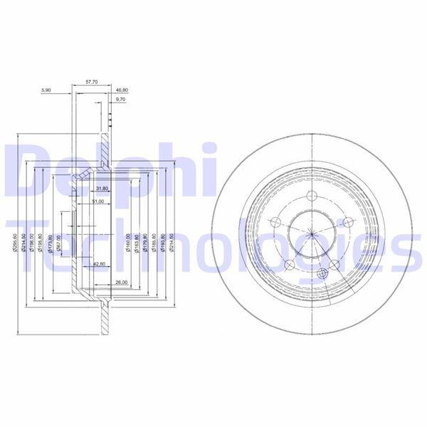 ARKA FREN DISK AYNASI MONDEO IV S MAX GALAXY 07>14 KUGA I 08>12 / EVOQUE 12-18 302mm - DELPHI - OEM 6G912A315BA