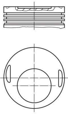 PISTON 89.50MM 0.50 W201 190E W123 200E 2.0İ 82- M102.920/921/961 - MAHLE