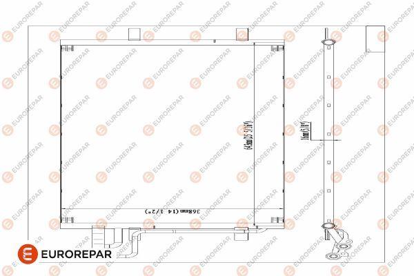 KLİMA RADYATORU KONDENSERİ FOCUS CMAX (03-07) 1.6-1.8-2.0-1.6TDCI-1.8TDCI-2.0TDCI (628x371x16) - EUROREPAR - OEM 3M5H19710CC
