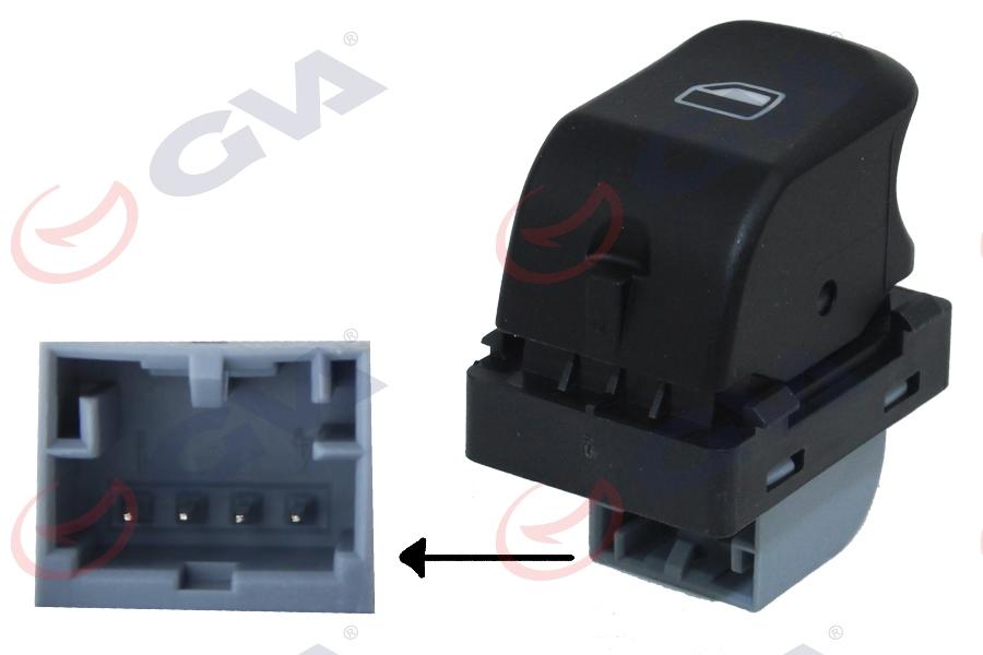 CAM AÇMA ANAHTARI TEKLİ AUDI Q5-A4 A5 (08-12) - GVA - OEM 8K0959855A