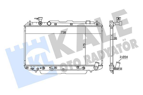 RADYATOR RAV 4 II (AT) AL PL BRZ - KALE - OEM 16400-28500