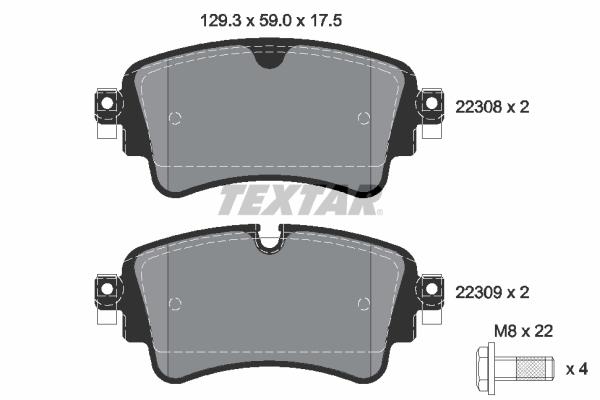 ARKA BALATA AUDI A4-A5-A7-Q5-Q7 2014 => - TEXTAR - OEM 8W0698451L
