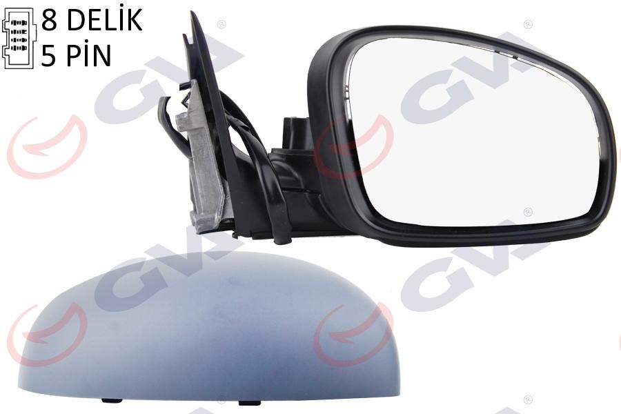 DIŞ DİKİZ AYNASI SAĞ FABIA 07> ELEKTRİKLİ+ISITMALI+ASTARLI+KONVEKS 5 FİŞ VM-607EHPR - GVA - OEM 5J1857508E