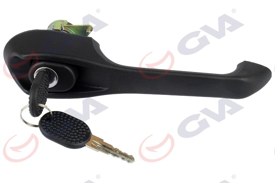 DIŞ KAPI KOLU ÖN SOL ( ANAHTAR DELİKLİ)SİYAH DESENLİ TEMPRA 159 (90-97)-TIPO 160 (87-95) - GVA - OEM 181695180