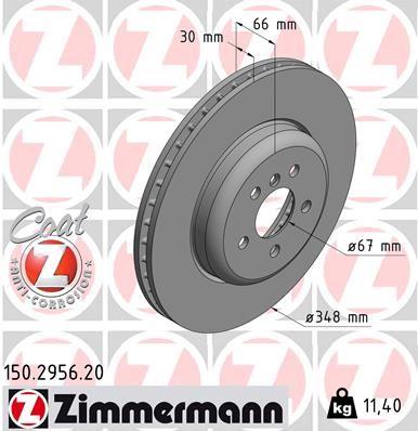 FREN DISKI ON BMW G20 G21 G22 G23 G26 G28 G30 G31 G32 G11 G12 G01 G02 G05 G18 - ZIMMERMANN - OEM 34108853555
