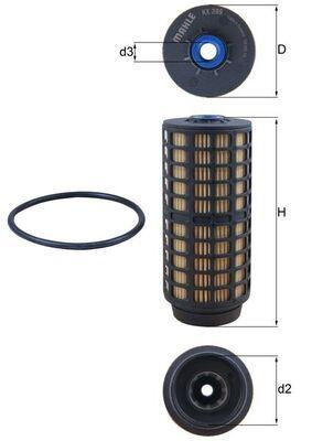 YAKIT FİLTRESİ IVECO DAILY IV 06>11 IVECO DAILY V 11> 2.3 JTD F1A 3.0 JTD F1C - MAHLE - OEM 500086009