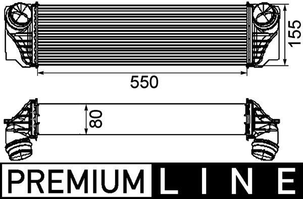 TURBOSARJ RADYATORU BMW B47 N47N N57N F07 F10 F11 F01 F02 - MAHLE - OEM 17517805629
