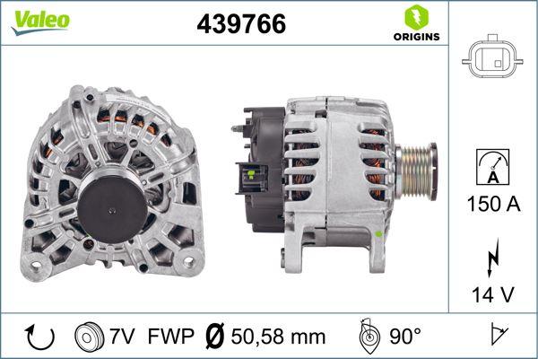 ALTERNATÖR 14V 150A (7 KANAL) RENAULT CLIO IV 12 - VALEO - OEM 231007033R