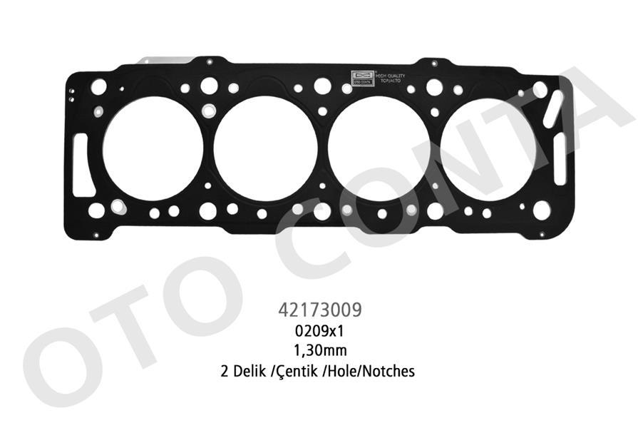 SİLİNDİR KAPAK CONTASI (SKC 130mm) PARTNER-BERLINGO-P206-P306-EXPERT-JUMPY-XSARA-SCUDO XS 1.9 DW8 - OTOCONTA - OEM 0209.X1
