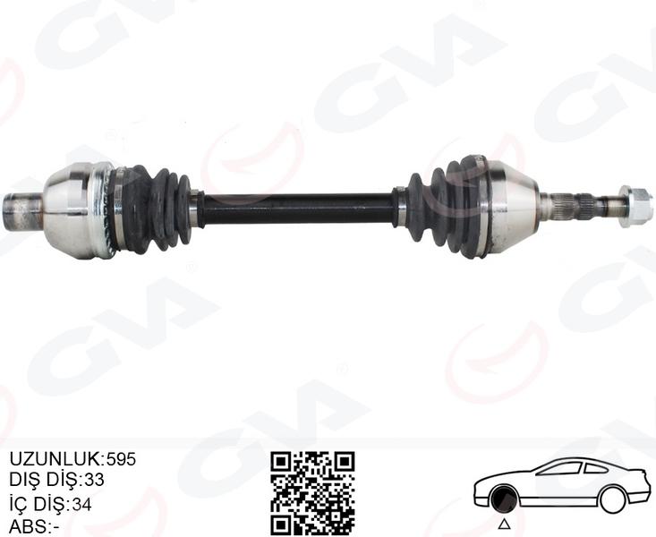 KOMPLE AKS SAĞ OPEL ASTRA H 1.9 DTL (04-14)-ZAFIRA B (05-15) (595mm) - GVA - OEM 374806