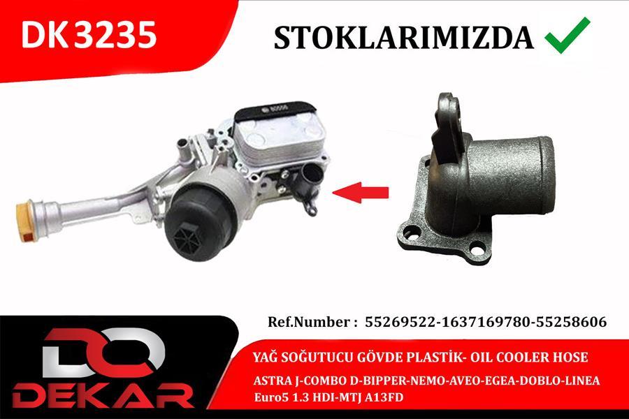 YAG SOGUTUCU GOVDE PLASTIK ASTRA J-COMBO D-BIPPER-NEMO-AVEO-EGEA-DOBLO-LINEA Euro5 1.3 HDI-MTJ A13FD - DEKAR - OEM 55269522