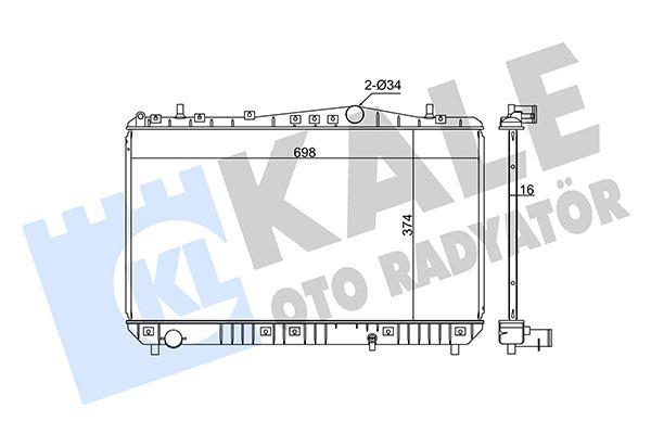 RADYATOR LACETTI REZZO 1.4-1.6-1.8 (MT) (NAC) AL PL BRZ - KALE - OEM P96271477