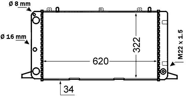 Kühlmittelkühler AUDI 80 IV 91- - MAHLE