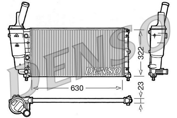 RADİATOR. ENGİNE COOLİNG FIAT PUNTO (93-00) — DENSO DRM09097 - DENSO - OEM 46527489