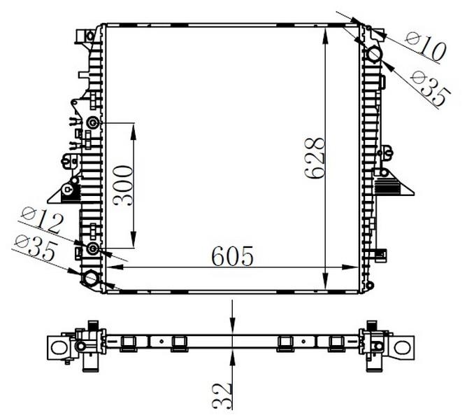 RADYATOR BRAZİNG AT(605X628X32)DİSCOVERY III 4.0İ/4.4İ 04+ DİSCOVERY IV 10+ 64320A - ORIS - OEM PCC500041